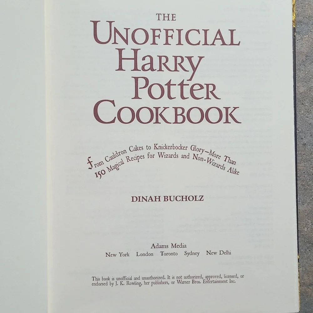 The Unofficial Harry Potter Cookbook Hardcover by Dinah Bucholz